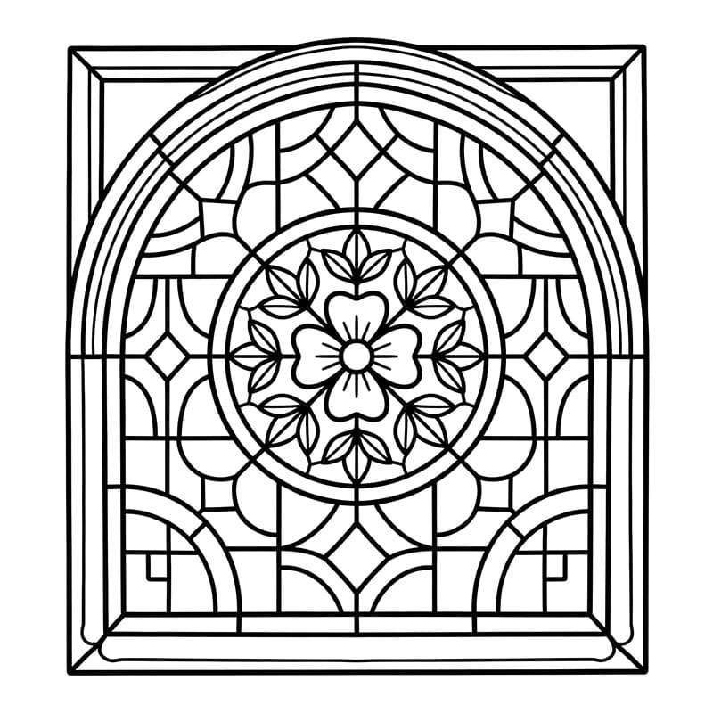 ζωγραφική Υαλογράφημα Ρόδα Φωτός