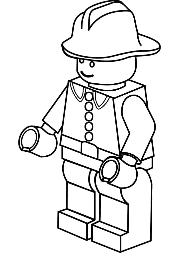 ζωγραφική Lego Πυροσβέστης δωρεάν